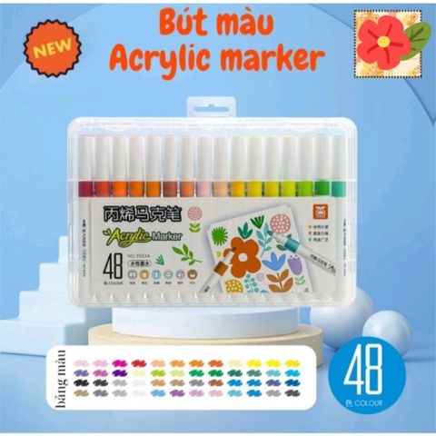 Hộp Bút Màu Vẽ Acrylic 48 Màu 9053A (0061-Ht)