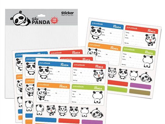 N104 - Nhãn Panda (Sticker) ( Giao Mẫu Ngẫu Nhiên)
