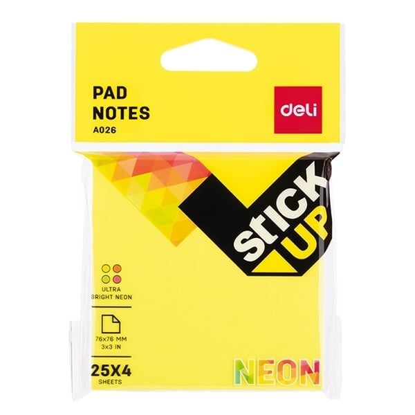Giấy Nhắn Deli 3x3 A02602 (1 tệp/4 màu )