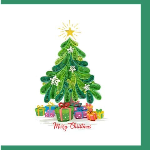 Thiệp Noel Giấy Xoắn 15*15 (Mẫu giao ngẫu nhiên)