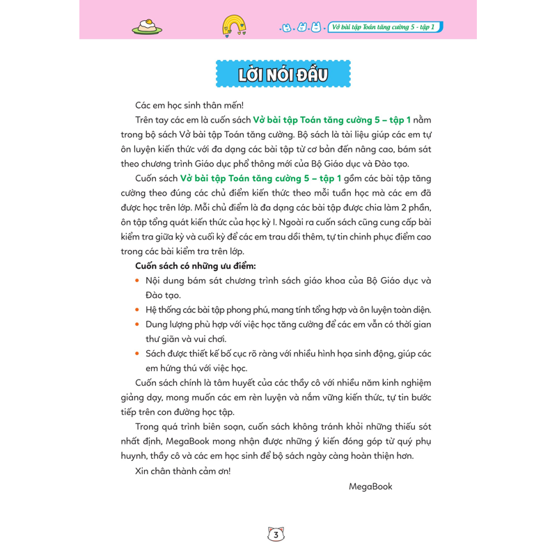 Vở Bài Tập Toán Tăng Cường 5 Tập 1