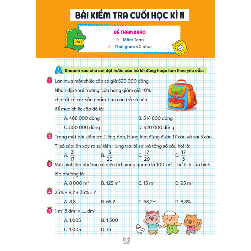 Vở Bài Tập Toán Tăng Cường 5 Tập 2