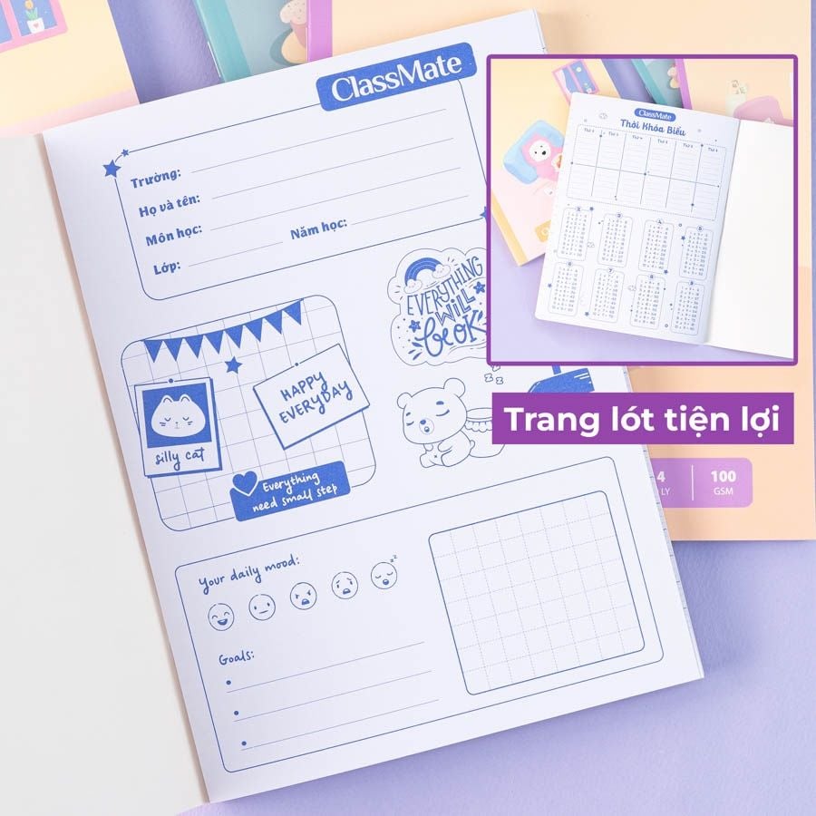 Tập Học Sinh 96tr Classmate DL100gsm 4oly NA5-09-006 (Giao mẫu ngẫu nhiên)