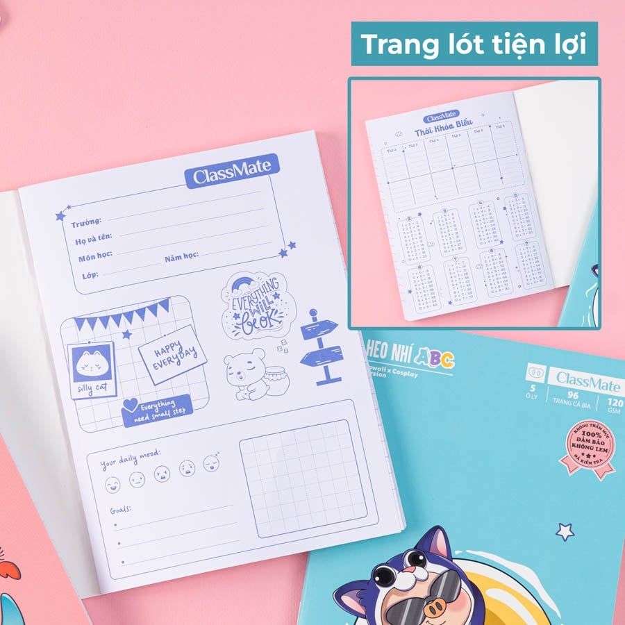 Tập Học Sinh 96tr Classmate DL120gsm 5oly NA5-09-002 (Giao mẫu ngẫu nhiên)