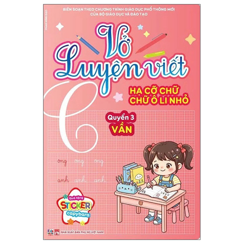 Vở Luyện Viết Q3-Vần-Hạ Cỡ Chữ, Chữ Ô Li Nhỏ