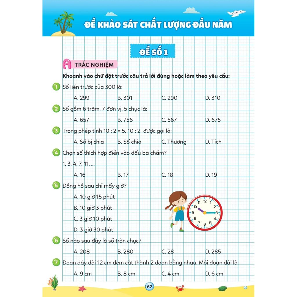 Vở Ôn Hè Toán 2 - Dùng Cho Học Sinh Lớp 2 Lên Lớp 3