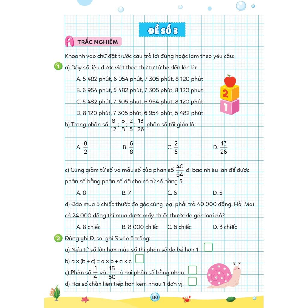 Vở Ôn Hè Toán 4 - Dùng Cho Học Sinh Lớp 4 Lên Lớp 5