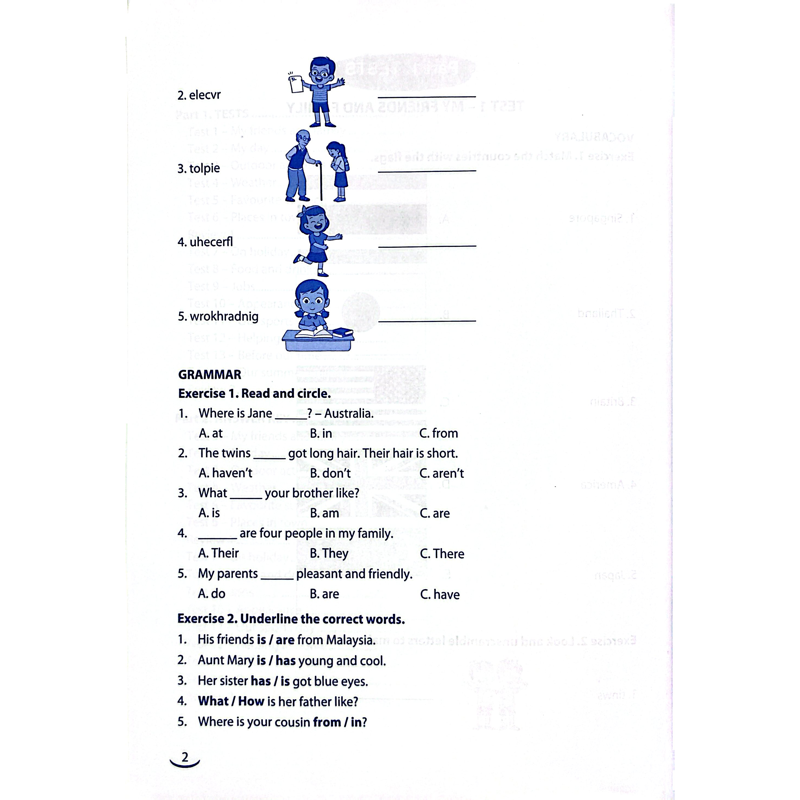 Vở Ôn Tập Hè Môn Tiếng Anh Lớp 4