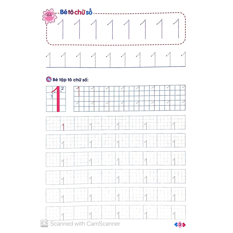 Vở Tập Tô Chữ Số Dành Cho Trẻ 5-6 Tuổi