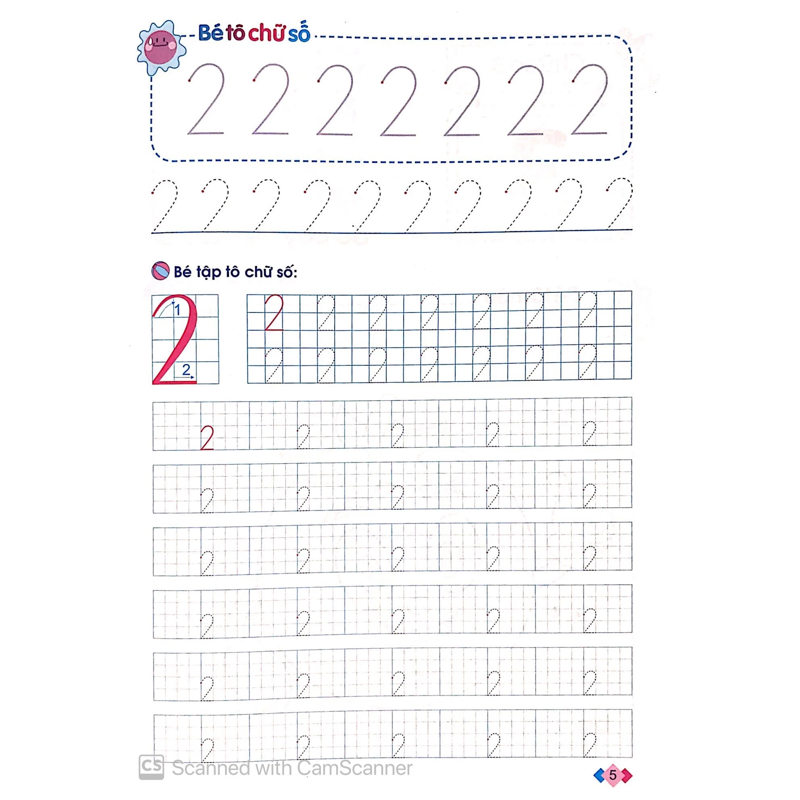 Vở Tập Tô Chữ Số Dành Cho Trẻ 5-6 Tuổi
