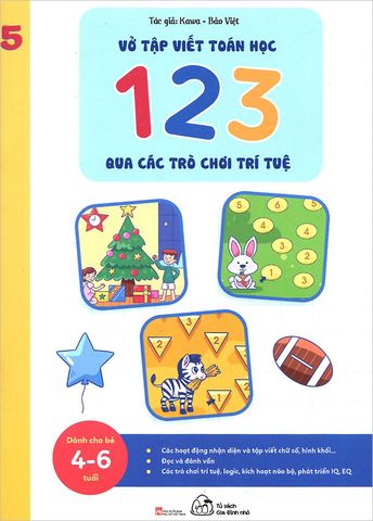 Vở Tập Viết Toán Học 123 Qua Các Trò Chơi Trí Tuệ - Tập 5