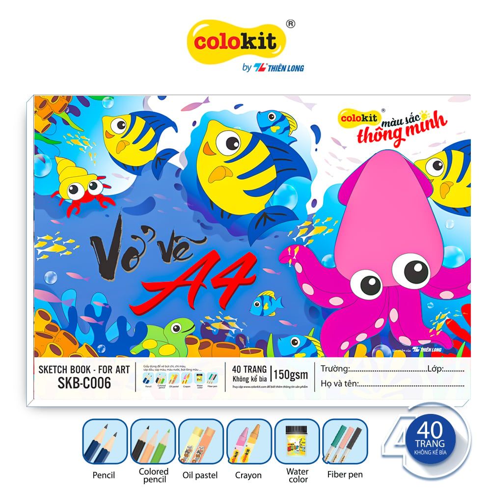 Vở Vẽ A3 40 Trang 150gsm SKB-C006
