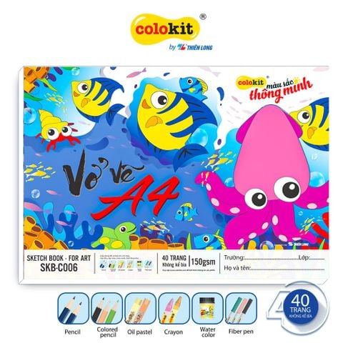 Vở Vẽ A3 40 Trang 150gsm SKB-C006