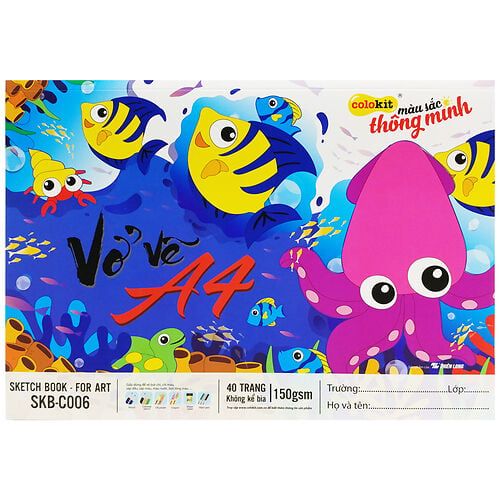 Vở Vẽ A4 40 Trang 150gsm SKB-C006
