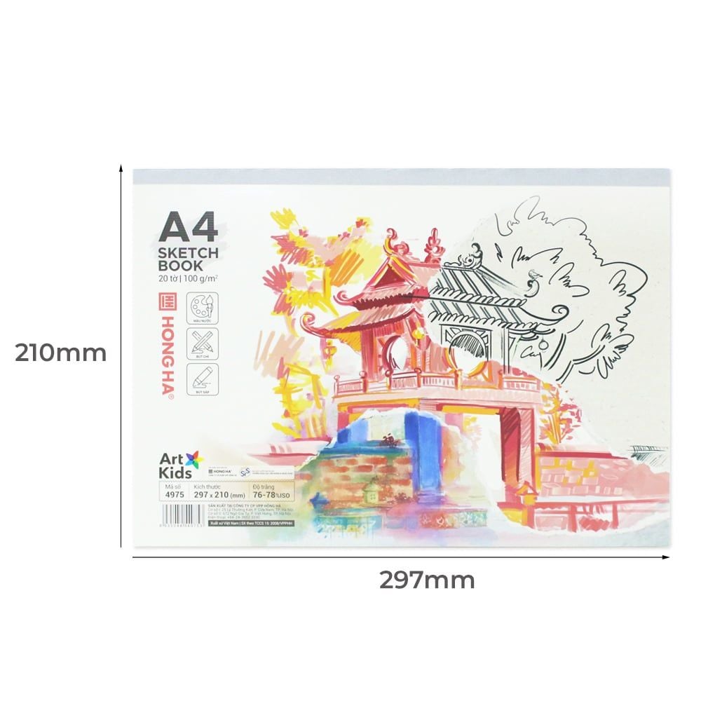 Hồng Hà - Vở Vẽ Art Kids 20 Tờ A4 Đl: 100/ 76 - 78 4975