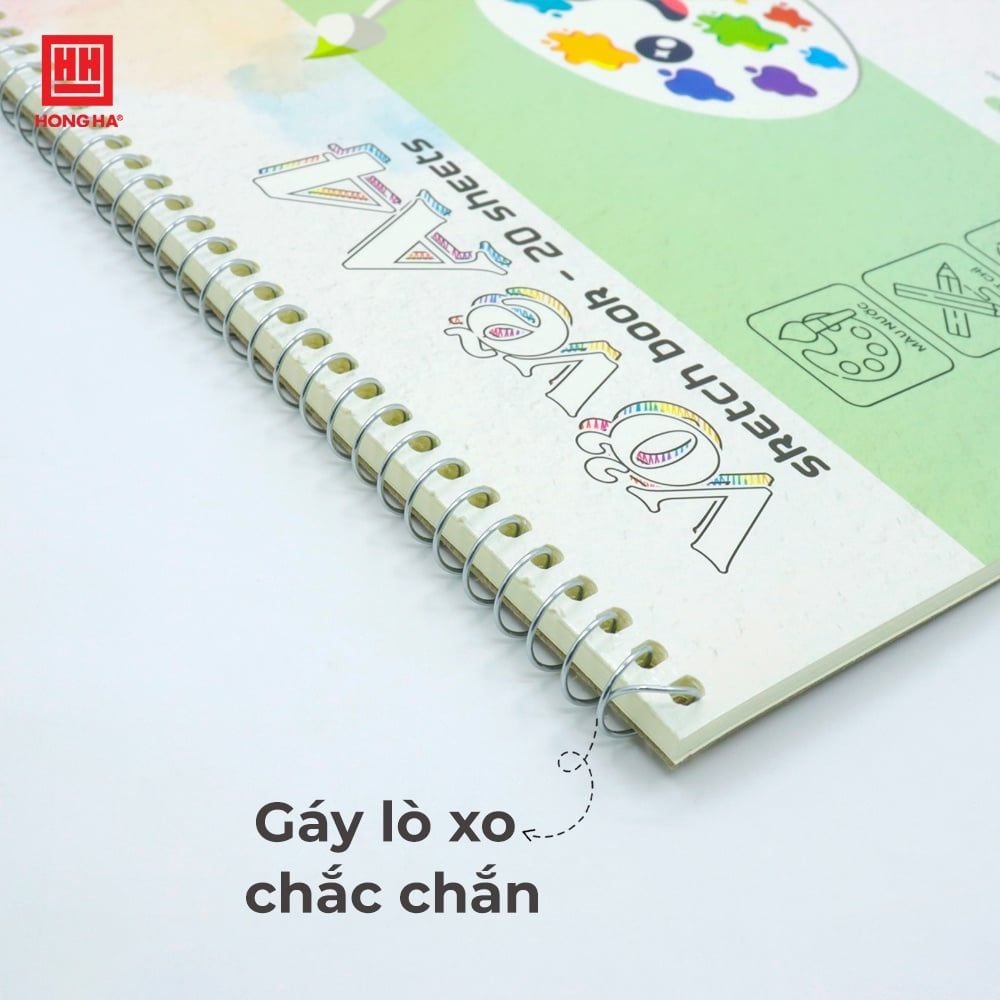Hồng Hà - Vở Vẽ Lò Xo Ếch Cốm 20 Tờ A4 Đl: 100/76-78 8155