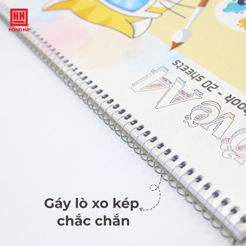 Hồng Hà - Vở Vẽ Lò Xo Meow 20 Tờ A4 Đl: 100/90-92 8153