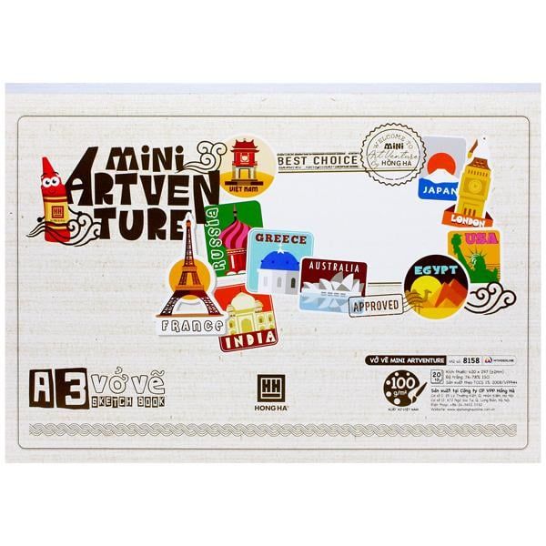 Hồng Hà - Vở Vẽ Mini Art 20 Tờ A3 Đl: 100/76-78 8158