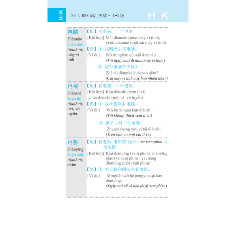 Vocabulary Khám Phá Từ Vựng HSK-Cấp 1-3