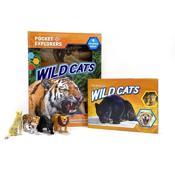 Wild Cats Pocket Explorers With Figurines And Fact Book
