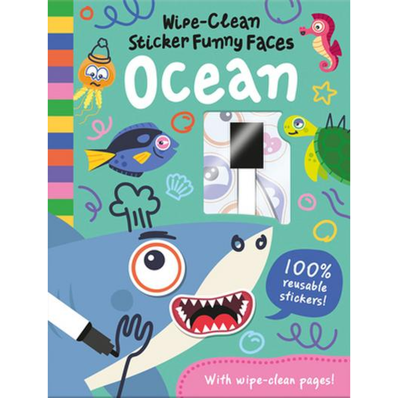 Wipe-Clean Sticker Funny Faces Ocean