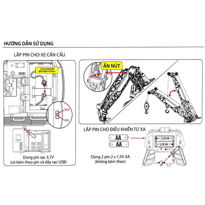Xe Công Trình Điều Khiển Xe Cần Cẩu DK81269