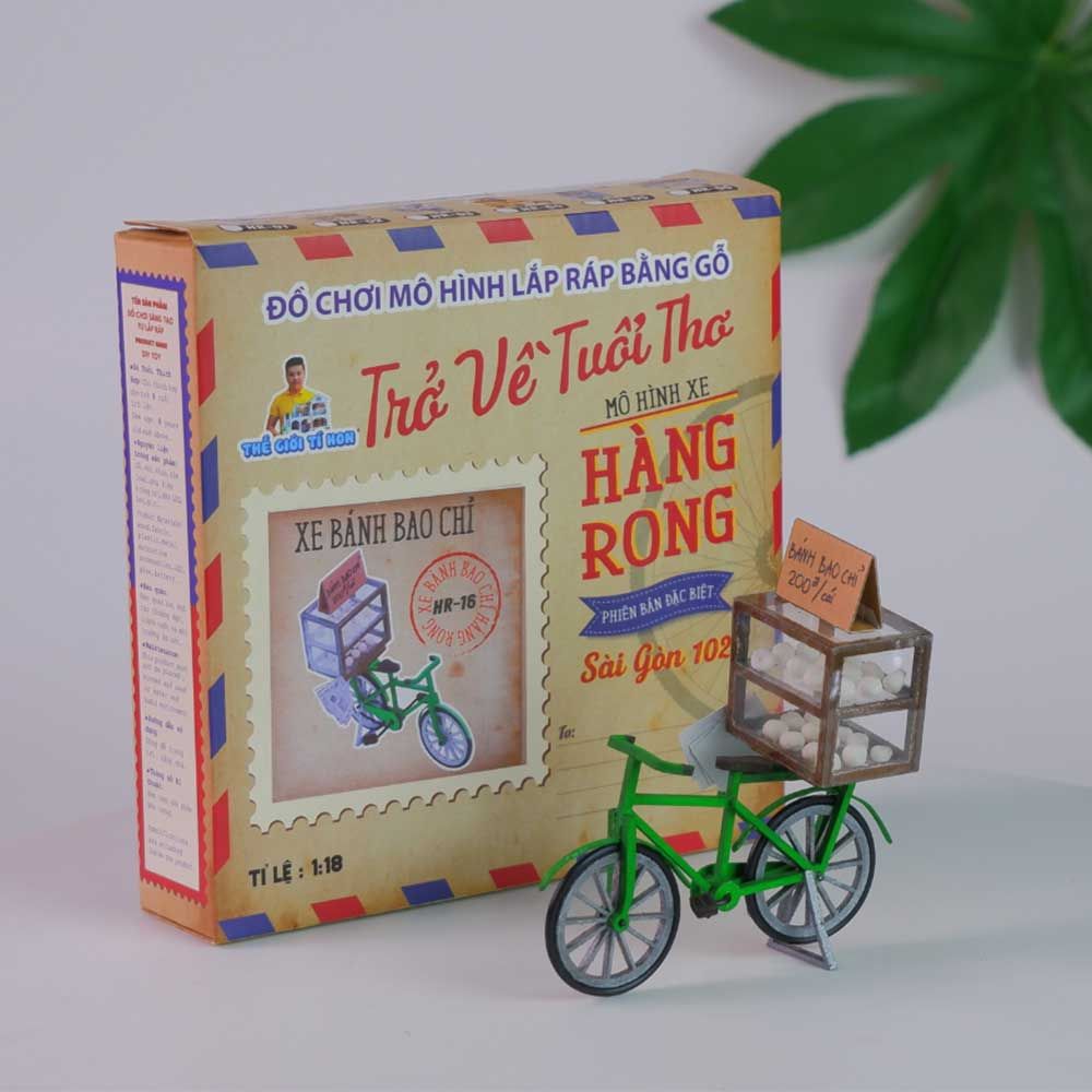 Mô Hình Xe Hàng Rong - Xe Bánh Bao Chỉ HR16