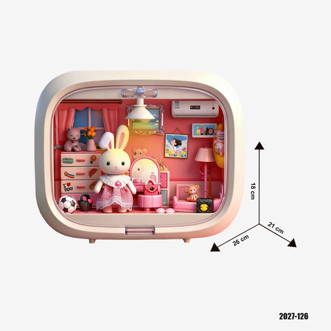 Nxybs-2027-126- Mô Hình Lắp Ráp Diy Phòng Ngủ Mini (Có Đèn)