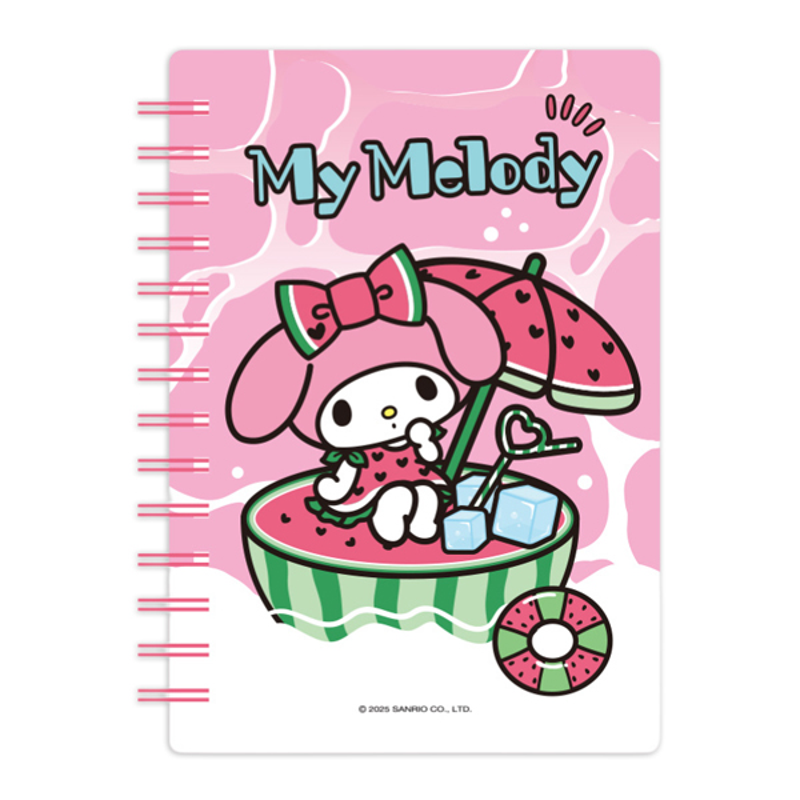 Sanrio - Sổ Tay Lò Xo A6 Bìa Nhũ 103*148mm Gubkt81549 Sr (Giao mẫu ngẫu nhiên)