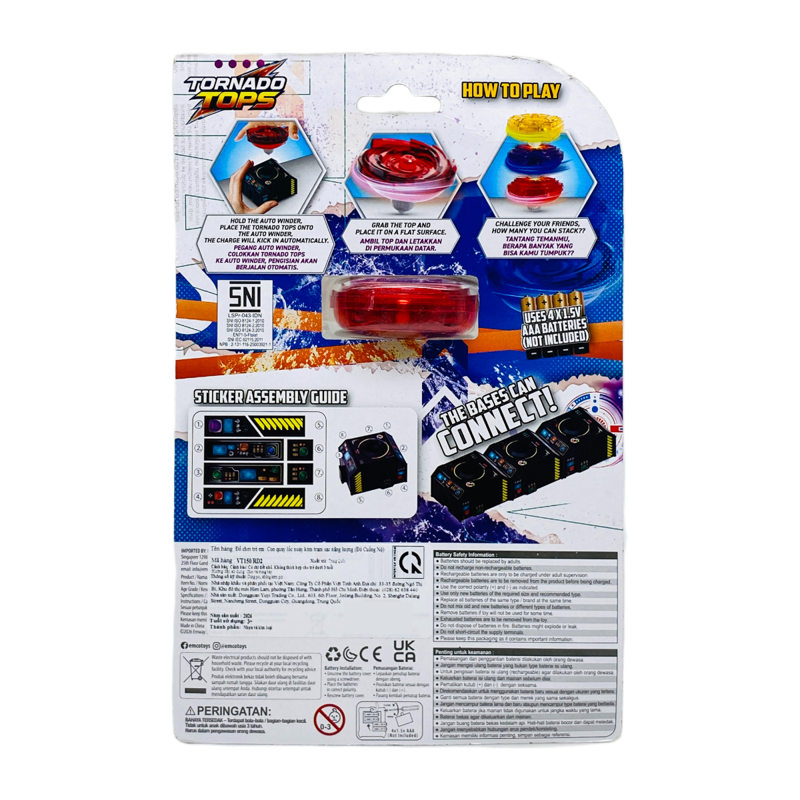 Vecto Đc Con Quay Lốc Xoáy & Trạm Sạc Năng Lượng (Đỏ Cuồng Nộ) Vt150/Rd2 (Vta)