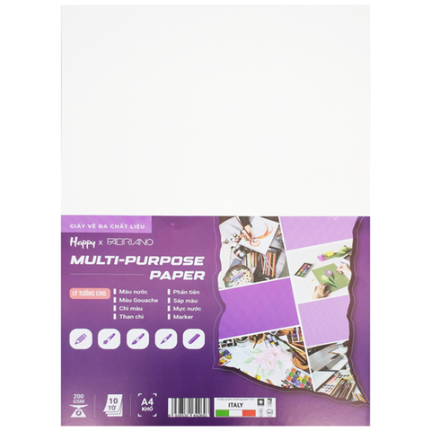 Giấy Happy Multi-Purpse 200G A4 HA-MIX-A4-200G (10 Tờ/ Xấp)