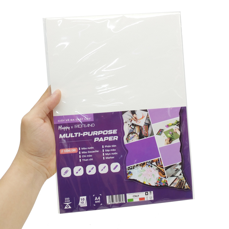 Giấy Happy Multi-Purpse 200G A4 HA-MIX-A4-200G (10 Tờ/ Xấp)