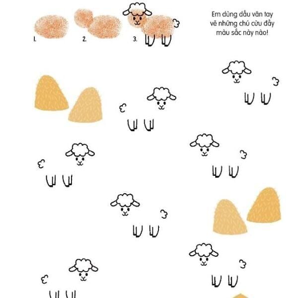 100++ Ý Tưởng Sáng Tạo Vẽ Tranh Bằng Vân Tay-Động Vật Quanh Em