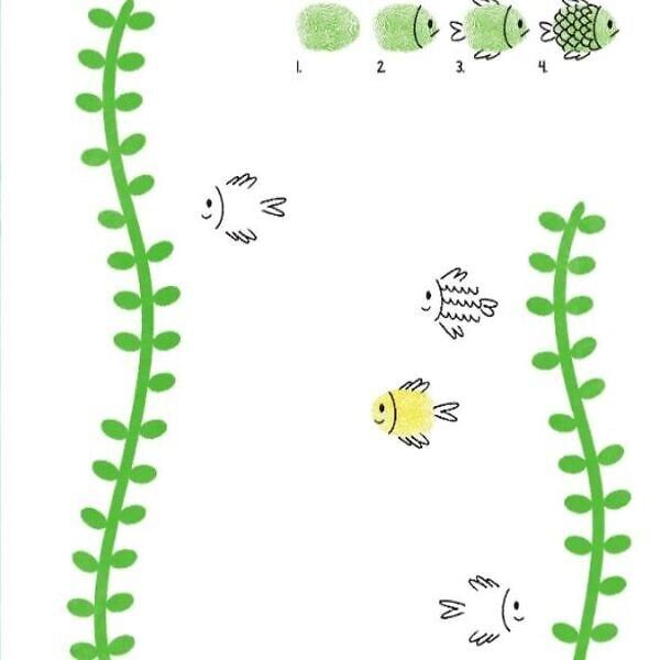 100++ Ý Tưởng Sáng Tạo Vẽ Tranh Bằng Vân Tay-Đại Dương