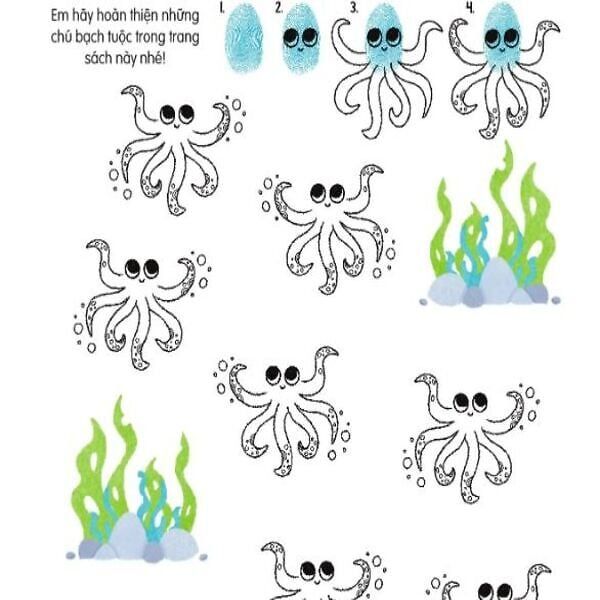 100++ Ý Tưởng Sáng Tạo Vẽ Tranh Bằng Vân Tay-Đại Dương