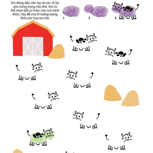 100++ Ý Tưởng Sáng Tạo Vẽ Tranh Bằng Vân Tay-Động Vật Quanh Em