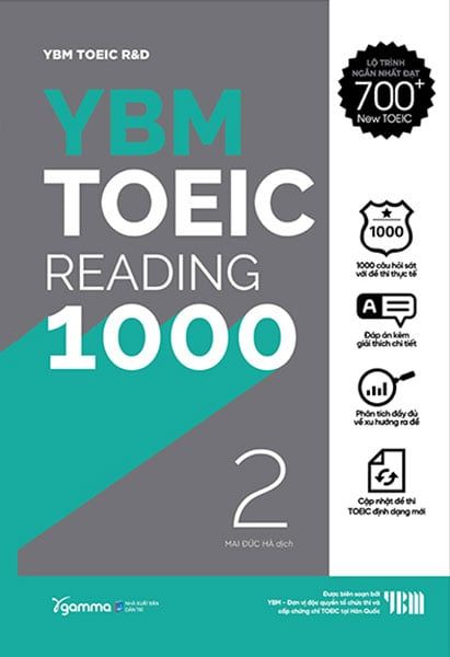 YBM TOEIC Reading 1000 - Tập 2 (Tái bản năm 2022)