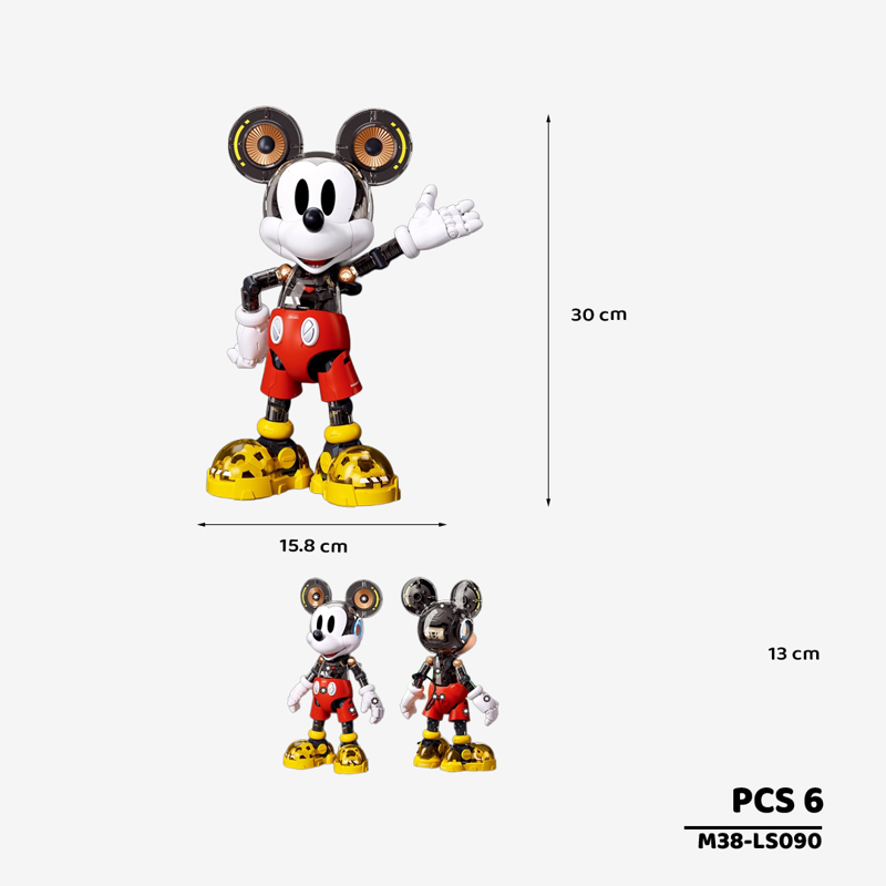 Pleyerid- M38-Ls090- Lắp Ráp Mô Hình Chuột Mickey (Có Đèn)