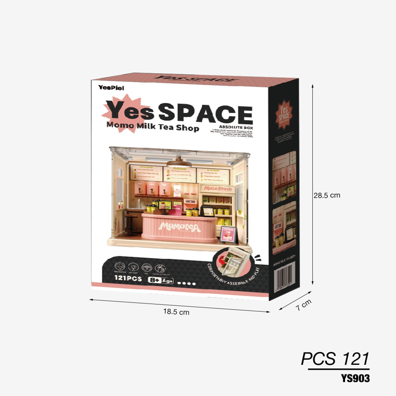 Yes Space-Ys903 - Lắp Ráp Mô Hình Tiệm Trà Sữa Momo