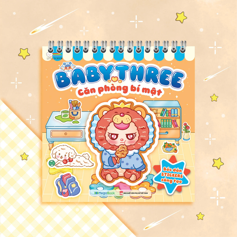 Babythree - Căn Phòng Bí Mật - Sách Bóc Dán Sticker Cho Bé Gái