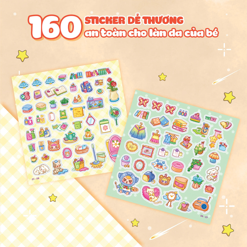 Babythree - Căn Phòng Bí Mật - Sách Bóc Dán Sticker Cho Bé Gái