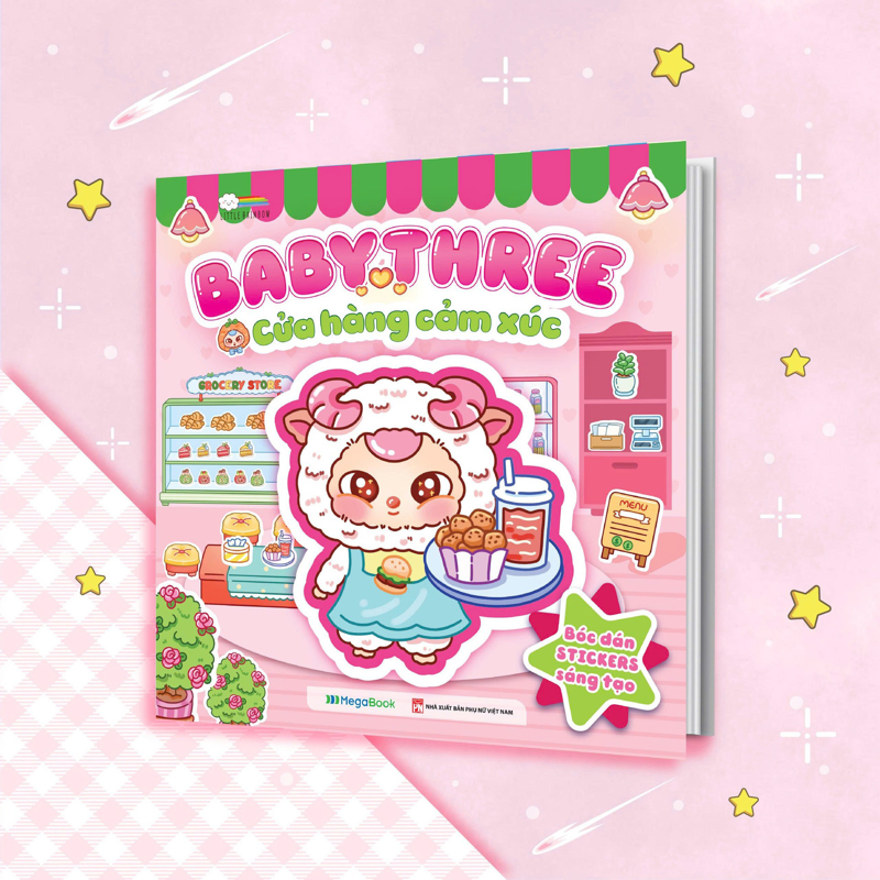 Babythree - Cửa Hàng Cảm Xúc - Sách Bóc Dán Sticker Cho Bé Gái