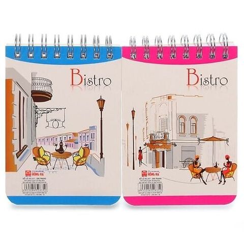 Sổ Lò Xo Bistro A7 - 200 Trang - Hồng Hà