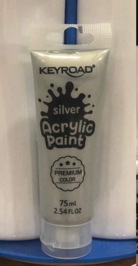 Màu Vẽ Keyroad ACRYLIC 75ML Bạc Metalic KR972212