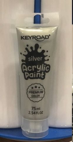 Màu Vẽ Keyroad ACRYLIC 75ML Bạc Metalic KR972212