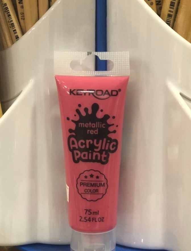 Màu Vẽ Keyroad ACRYLIC 75ML Đỏ Metalic KR972208