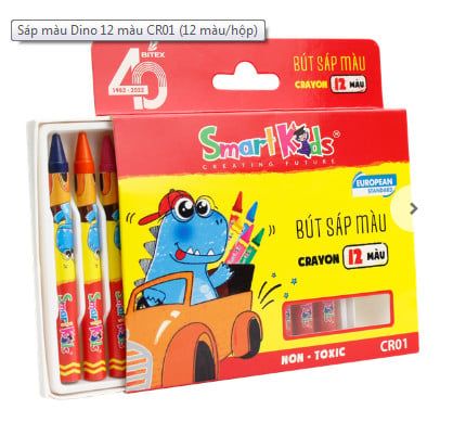Smartkids- Sáp Màu Dino 12M CR01