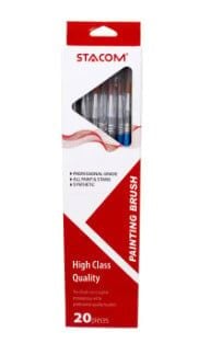 STACOM B100_RS Cọ Vẽ Sợi Nylon Đầu Tròn  - Số 0