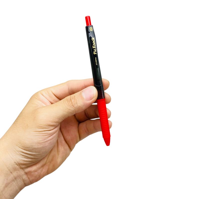 Zebra - Viết Bi Bấm Pic Knock 0.5 - Đỏ - C-BAS65-RD