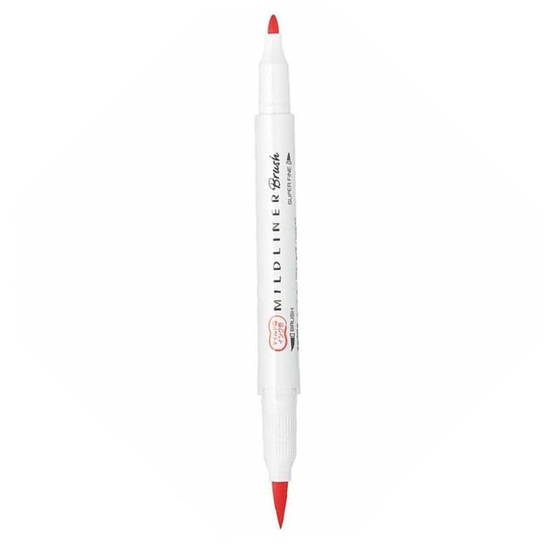 ZEBRA - VIẾT MILDLINER BRUSH - ĐỎ CAM - WFT8-MMGO (MS)